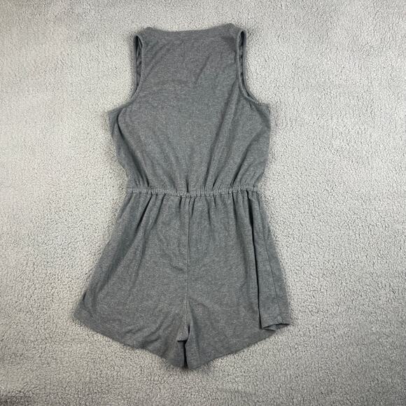 Madewell Mwl Women's Small Gray Cotton Modal Elastane Breeze Drawstring Romper - Picture 10 of 11